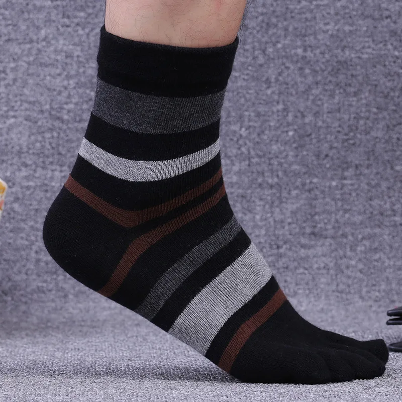 1 Парижките Шарени Мъжки Чорапи с Пет пръста, Къси Спортни Чорапи, Чорапи носочные Изделия, Памучни Чорапи до Глезена на крака, Чорапи за екипажа, Комфортни Модерни Ежедневни Дишащи 0