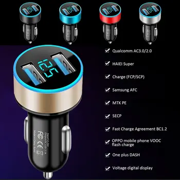 18 Вата 3.1 A Автомобилни Аксесоари, Dual USB Цифров Дисплей Зарядно За Преносим Автомобилни Запалки С Led Дисплей Зарядно за Кола