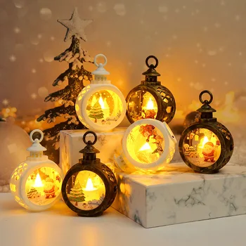 2022 Коледна Украса LED Вятърна Лампа Коледно Дърво, Окачени Светлини Струнное Коледна Украса за Дома Навидад Венец Нова Година