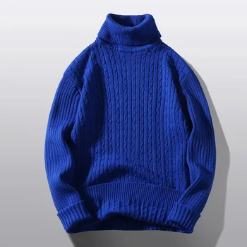2022 Нов Мъжки Пуловер В Тон Цвят, Топъл Удобен Всекидневен Универсален Вязаный Топ, Мъжки Дрехи