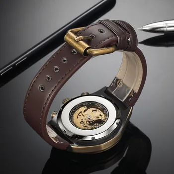 2022 нови механични часовници Модерни Автоматични мъжки часовник выдалбливают класически Ежедневни Мъжки Часовници С Кожена каишка на бизнес Ръчен Часовник