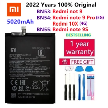 2022 Оригинален Xiao Mi BN53 BN54 BN55 Батерия За телефона, Въведете Mi Red Mi note 9 Pro 9S 10X 4G 5G Сменяеми Батерии Bateria