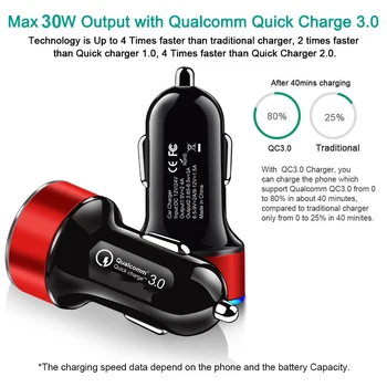 USB Зарядно за Кола Quick Charge 3,0 За Xiaomi Redmi Note 5 6 7 8 8T Pro 5А 6А 7A 8A Redmi S2 GO K20 K30 Бързо Зарядно Устройство за Мобилен телефон
