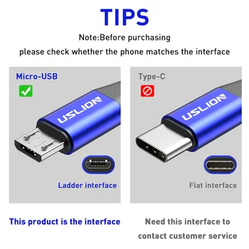 USLION 3 м 3A Micro USB Кабел За Xiaomi Redmi HTC USB Бързо Зареждане на Телефон, Кабел За Samsung Android Телефон Зарядно Устройство