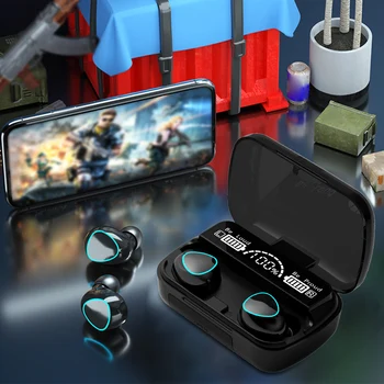 Безжични Слушалки M10 Bluetooth-съвместими Слушалки 9D TWS Стерео Спортни Водоустойчиви Слушалки Слушалки зарядно устройство ще захранване на Кутия С Микрофон