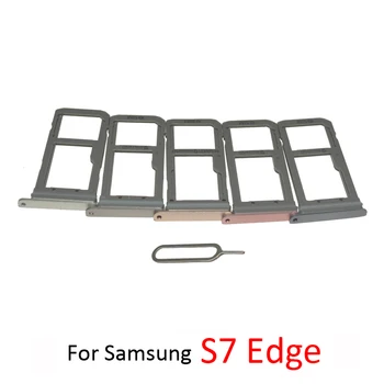 За Samsung Galaxy S7 Edge G935 G935F G935FD G935A Оригинален Корпус на телефона е Нов адаптер за SIM-карти и притежателя на тавата за карти Micro SD