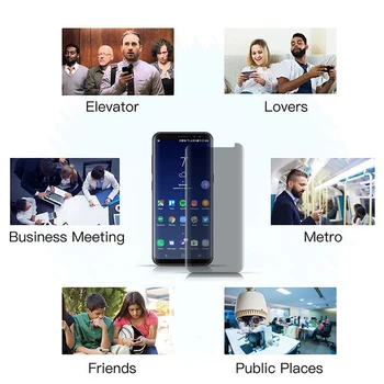 Закалено Стъкло За Samsung Galaxy S8 S9 Plus Note8 Note9 Защита на Екрана за Поверителност От надзъртане 3D Стъклена Фолио За Samsung S8 S9