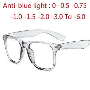 Квадратни готови Очила за късогледство Анти-синя светлина 3807 Карамел цвят Оризови Ноктите Диоптъра-0,5 -0,75 -1,0 -2,0 -2,5 -3,0 До -6,0