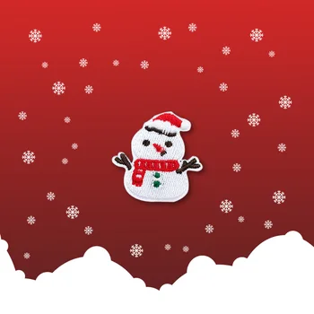 Коледна стикер-нашивка с Бродерия на снежен човек, Ленти, Ивици за Любителите на Дрехи, Якета, Апликация, за Украса