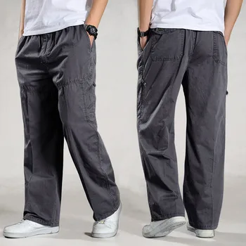 Маркови Ежедневни Панталони, мъжки панталони карго свободни памучни панталони, мъжки панталони, панталони С много джобове Директни Джоггеры Homme 6XL