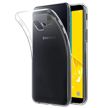 Мек Силиконов Калъф За Samsung Galaxy J6 Plus, Прозрачен устойчив на удари Калъф-Броня От TPU За Samsung J6 2018, Прозрачно Задната част на Кутията на Телефона