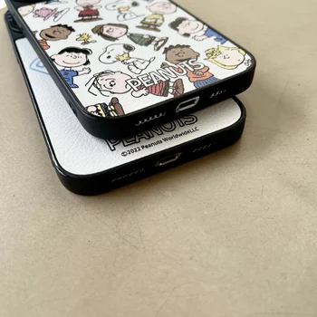 Модерен аниме Калъф за Телефон Snoopies за iPhone 11 12 13 14 Pro Max X Xr Xs 7 8 Plus SE 2020 Модерен Cartoony Мек Каучук противоскользящий