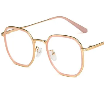 Модерен Анти-Сини Очила, Дамски Прости Оптични Очила, в Многоугольной Рамки, Очила