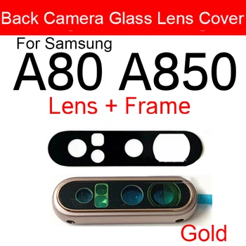 На задната Камера със Стъклен Капак на Обектива За Samsung Galaxy A80 A850 A805F Задната част на Основната Камера Стъклена Леща Пръстен Рамка на Резервни Части