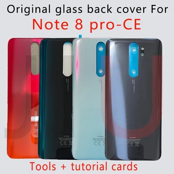 Нов За Note 8 Pro Задния капак на отделението за батерията Стъклена Врата на Корпуса Делото за note8 pro Задния Капак на Отделението за батерията wite CE