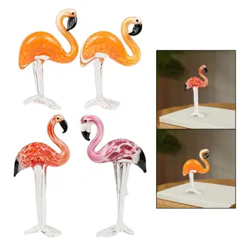 Произведения на изкуството спомен за украшение на коледа фламинго стъклени фигурки Сувенирное за подпори нощувки