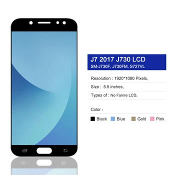 Тест За Samsung Galaxy J7 Pro 2017 J730 J730F LCD TFT Дисплей и сензорен екран Дигитайзер в Събирането на Резервни Части