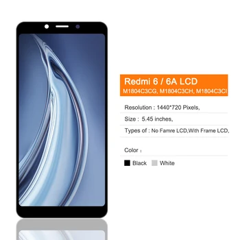 Тествани Оригинал За Xiaomi Redmi 6A LCD дисплей със Сензорен Екран За Redmi 6 Дисплея В Събирането на Резервни Части С Рамка