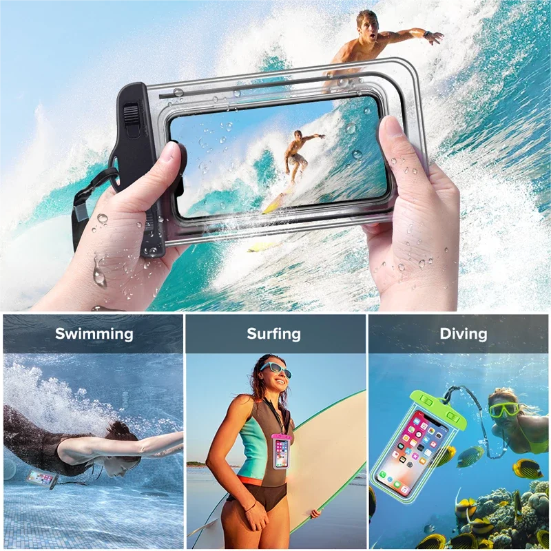 IP68 Универсален Водоустойчив Калъф За Телефон Водоустойчива Чанта За Плуване Калъф За iPhone 13 12 11 Max X XS Samsung S22 Ultra Huawei, Xiaomi 2