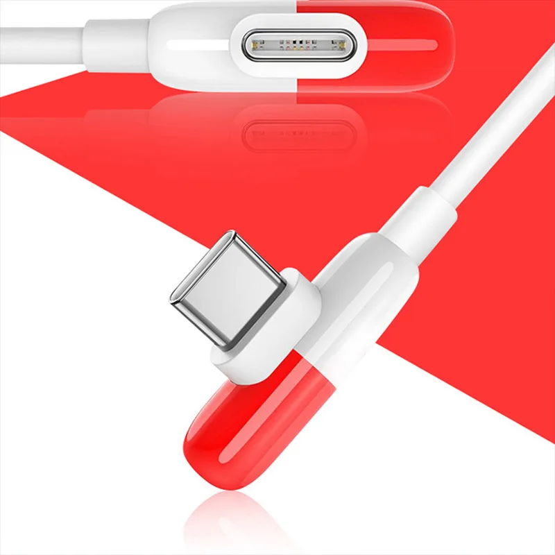 USB C Лакът Кабел Светкавица Бързо Зареждане Тип C Капсула Линия за Предаване на Данни 100 СМ 4A Кабел за Vivo IQOO 3 5 Pro 5