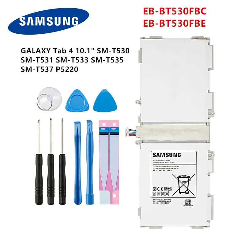 Оригинален таблет SAMSUNG EB-BT530FBE EB-BT530FBC Батерия за Samsung Galaxy Tab 4 10,1 
