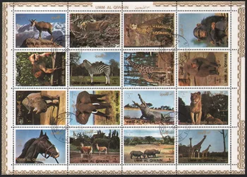16 бр./компл. Пощенски марки Umgawan Wild Animals II Използваните Пощенски Марки с маркировка за Колекционери