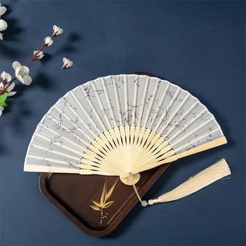 1БР fan folding фен Китайски стил дами лято портативен сгъваем античен стил японски обичай коприна модерен подарък вентилатор #0626