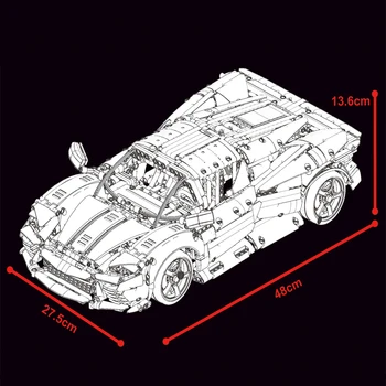 2022 Нов 1:10 Дистанционно Управление Drift Спортен Автомобил SP3 Строителни Блокове Модел MOC Технически Състезателни Тухли, Играчка за Момчета, Подарък за Коледа