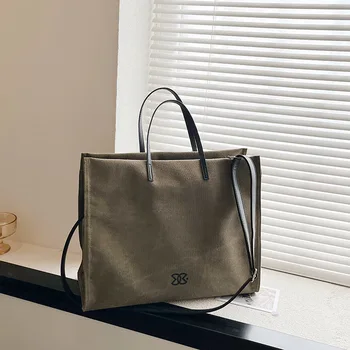 2022 Нова марка Голям проста универсална женска чанта през рамо в западен стил с висококачествени материи с едно рамо