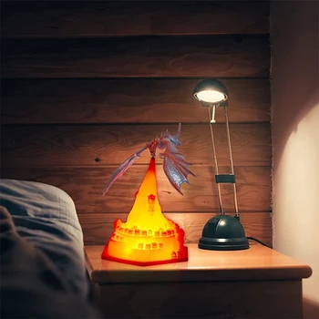 3D Печатни Вулкан Дракон Лампа нощна светлина LED Дракон Лампи лека нощ на Лунна Светлина Огнедишащ Дракон За Дома Детска Спалня