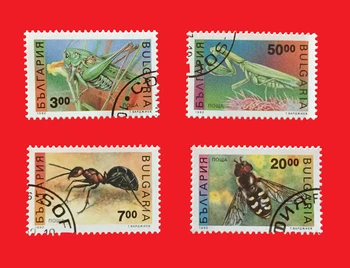 4 бр./компл. Пощенски Марки на България, на Света на Насекомите Мравка Богомолка Пчела се Използва Пощенска Маркиране на Пощенски Марки за Събиране на