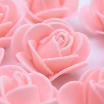 50 бр 3 см Мини Рози Цветя От полиуретанова пяна Рози Красят Флорес Изкуствена Корона Рози САМ Занаят, Ръчно изработени Мухъл Ден на Майката Цвете