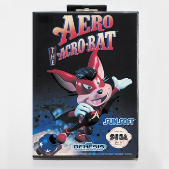 Aero The Acro Прилеп Опакован Версия 16-битова игра на карти MD За Sega MegaDrive Sega Genesis System