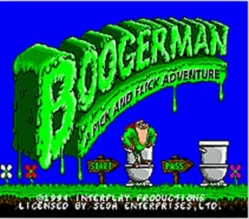 Boogerman A Pick And Flick Adventure 16-Битова Игрална карта за Sega Mega Drive и Sega Genesis