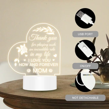 Led нощна светлина USB Дъска За Бележки, Обяви Майката на Коледни Подаръци Led Акрилни Нощна Лампа l Настолна Лампа Декоративна Нощна Лампа