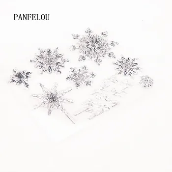 PANFELOU 12x10,5 Прекрасна снежна Прозрачен Силиконов Печат/Печат само за scrapbooking/фотоалбум Декоративни прозрачни листове штамповые
