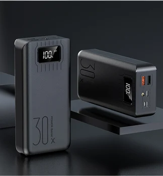 Power Bank 50000mah външна Батерия 2 USB QC Бързо Зареждане на Powerbanks Led Дисплей Преносимо Зарядно За Телефон Xiaomi