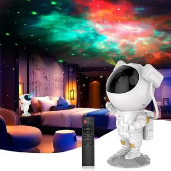 Астронавт Galaxy Звезден Проектор Led Нощна Светлина На Звездното Небе Ночники За Спални Домашен Декоративен Детски Подарък За Рожден Ден