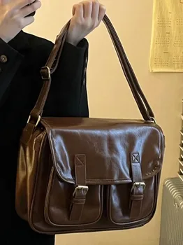 Дамски чанти Тенденция 2023, Луксозна Дизайнерска Чанта От Изкуствена Кожа, Реколта Чантата на Пощальона, Дамски Чанти-незабавни посланици