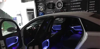 За Audi A6 C7 C7 PA A7 2013-2018 Led разсеяна светлина MMI управление на Вътрешната Атмосфера Лампа врата светило за крака оригинален