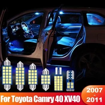За Toyota Camry 40 XV40 2007 2008 2009 2010 2011 8 бр. Canbus Авто LED Лампа за четене в купето, Огледало за Тоалетка за Маса, Аксесоари