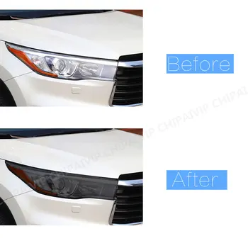 За Toyota Highlander 2020 2021 2017 2019 Защитно Фолио За Фарове Предни Светлини Черен Стикер От TPU Срещу Надраскване Аксесоари