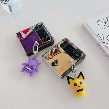 Калъф За Телефон Pokemon с Шарките на Pikachu Генгар за Samsung Galaxy Z Флип 3 4 5 ГРАМА ZFlip3 ZFlip4 Flip3 Flip4 Защита от падане