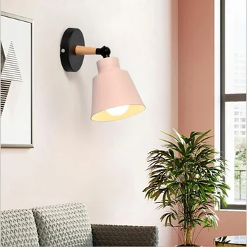 Модерен Минималистичен, с монтиран на стената Лампа, Нощни Macaron монтиран на стената Лампа, 6 цвята Фон Спални Стълбище Преминаване Детска Стая-Декоративна Лампа