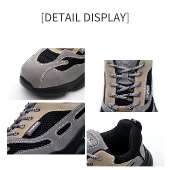 мъжки защитни обувки, дамски работна градинска дишаща мъжки дамски обувки-големи размери 36-46, JOY-648