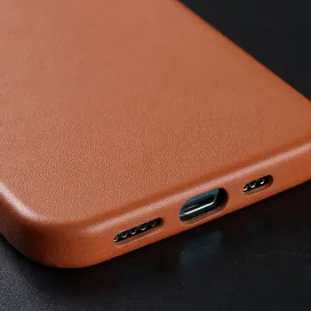 Оригинален Кожен калъф За Magsafe Case за iPhone 13 12 Pro Max Mini Case Официален с Опаковъчната Кутия Лого Калъф За iPhone 13Pro