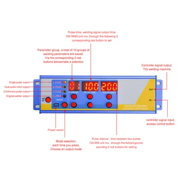 Помощен Заваряване Контролер TIG Pulse Контролер Аргонодуговой Заваряване на Промяна на заваръчни машини за Студено Заваряване TIG
