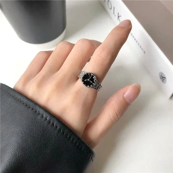 пръстени Корейски прост стил ins дизайн часа женски пръстен на показалеца пръстен личност ниша показалец момиче жена мъжки пръстен
