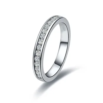 Търговия на едро с Романтичен пръстен със синтетичен камък за жени годежен пръстен от сребро годежен пръстен с обещание за
