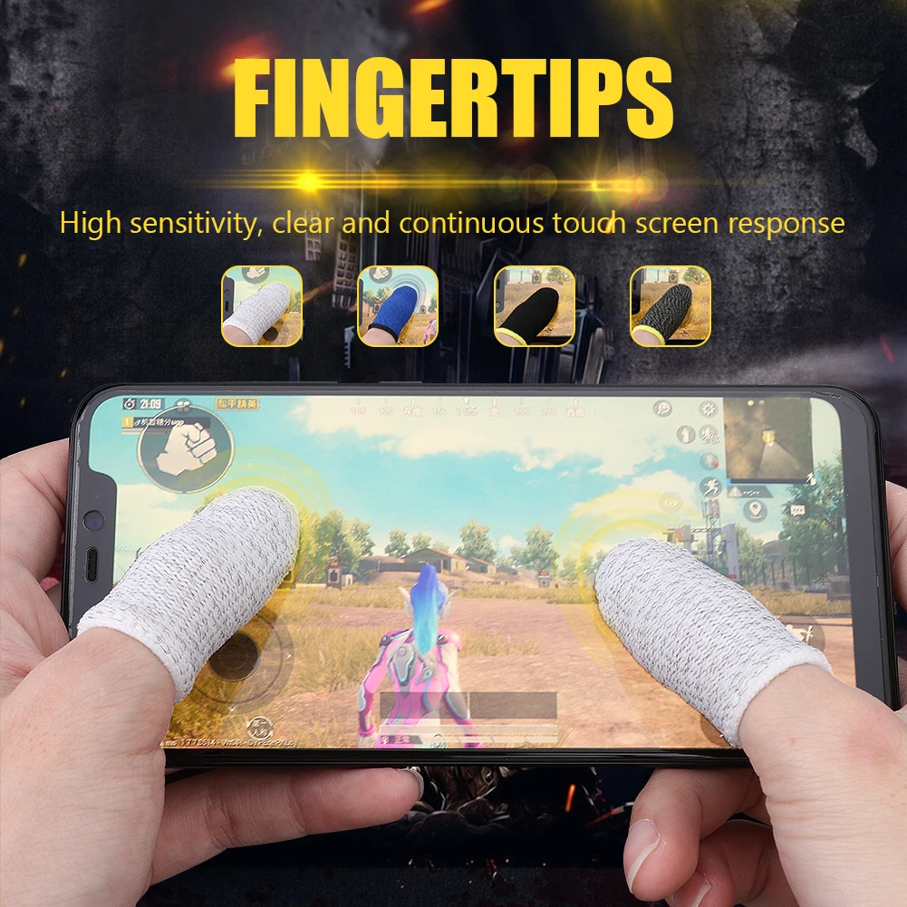 2 Бр Дишаща Гейм Контролер за Носене За Защита на Пръстите От Пот Игра Ръкав За Палеца Ръкав за Палеца Ръкавици за PUBG Mobile 0